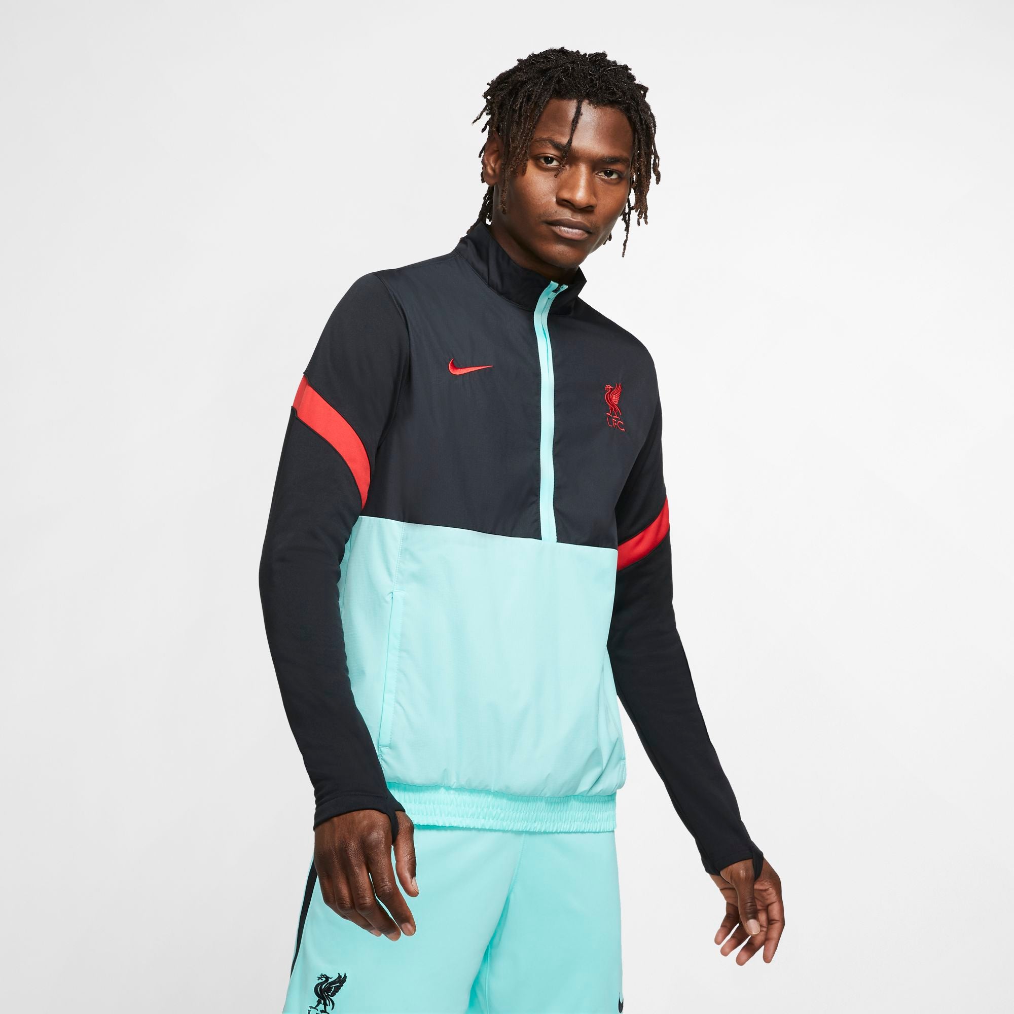 Liverpool FC 1/2 Zip Track Top Men's - CZ2780-010-NIKE by Nike | Available at Niky's Sports