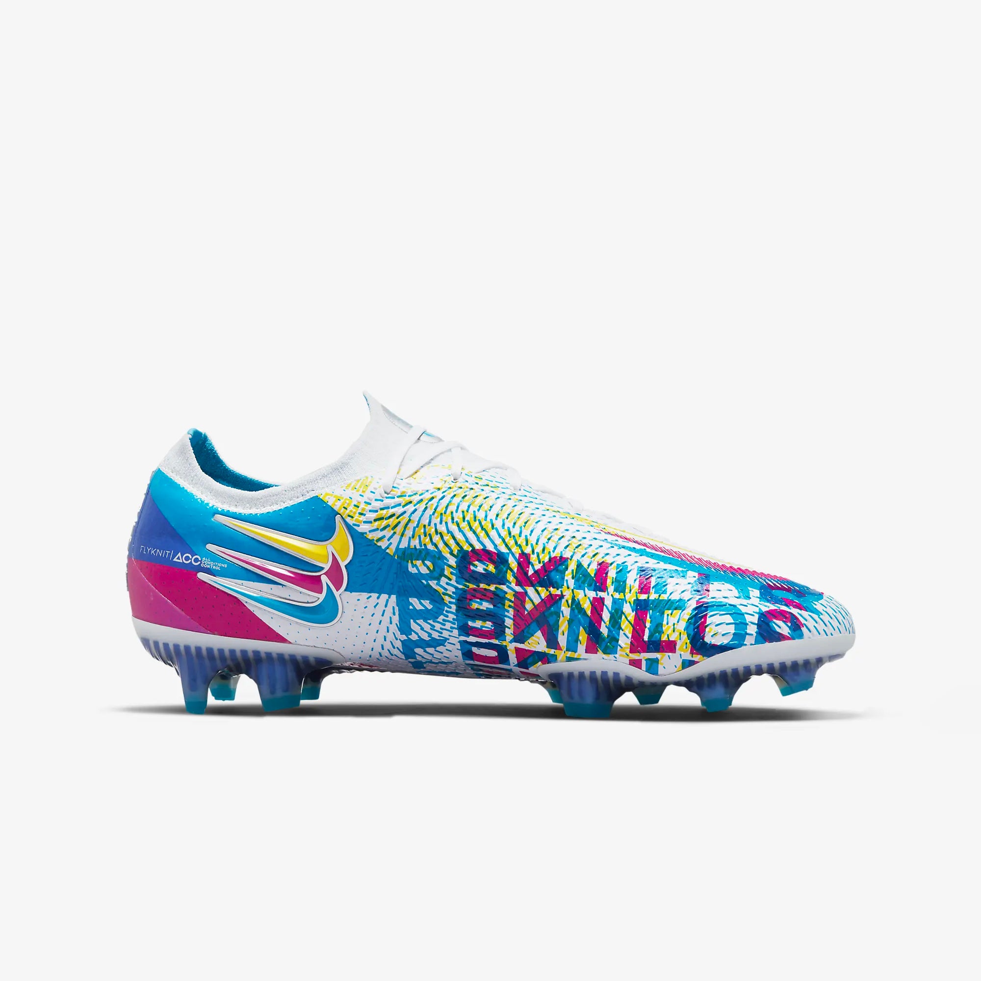 Phantom GT Elite 3D FG Soccer Cleats - Chlorine Blue/Opti Yellow/White/Pink Blast - CZ3457-467-NIKE by Nike | Available at Niky's Sports