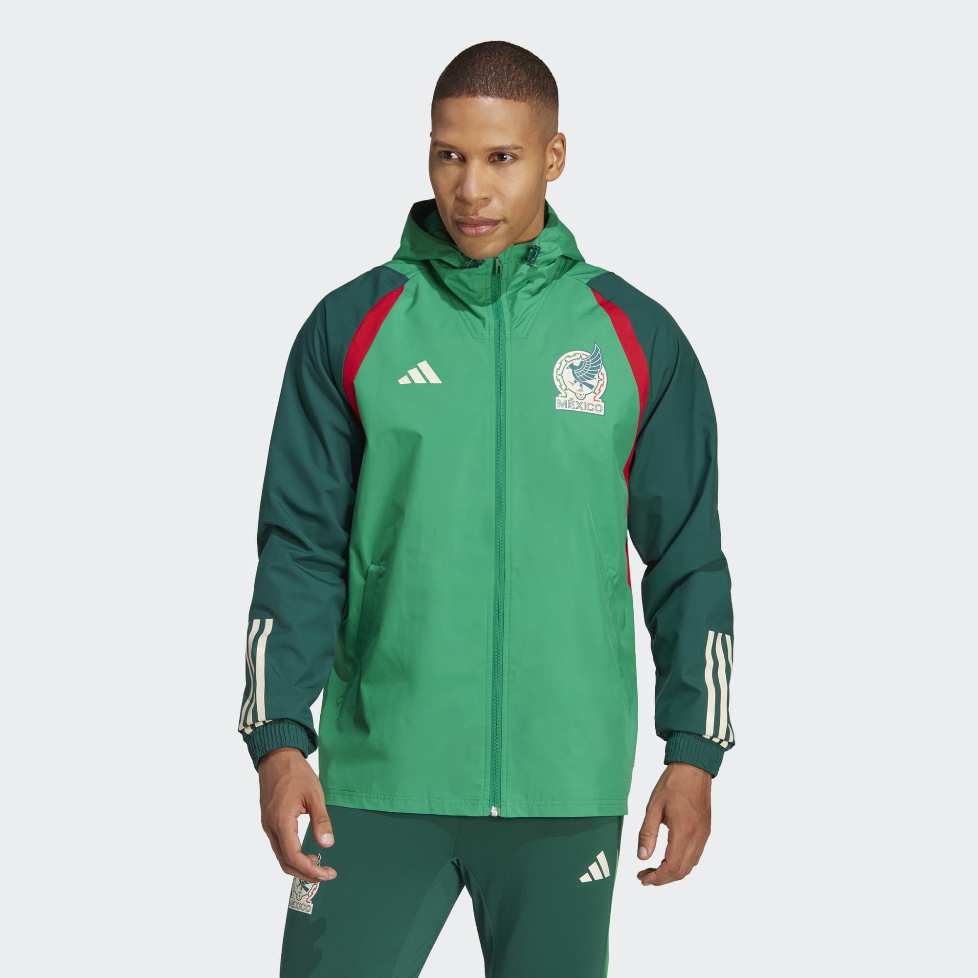 adidas Men's Mexico 2022 Tiro All Weather Jacket - HF1379-ADIDAS by adidas | Available at Niky's Sports