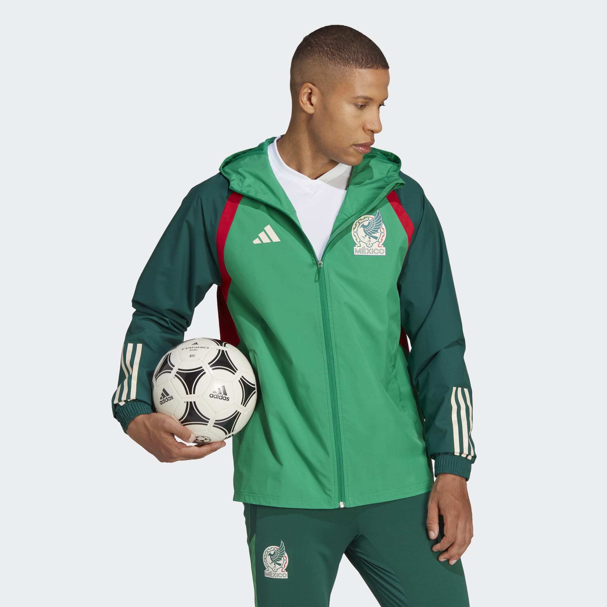 adidas Men's Mexico 2022 Tiro All Weather Jacket - HF1379-ADIDAS by adidas | Available at Niky's Sports