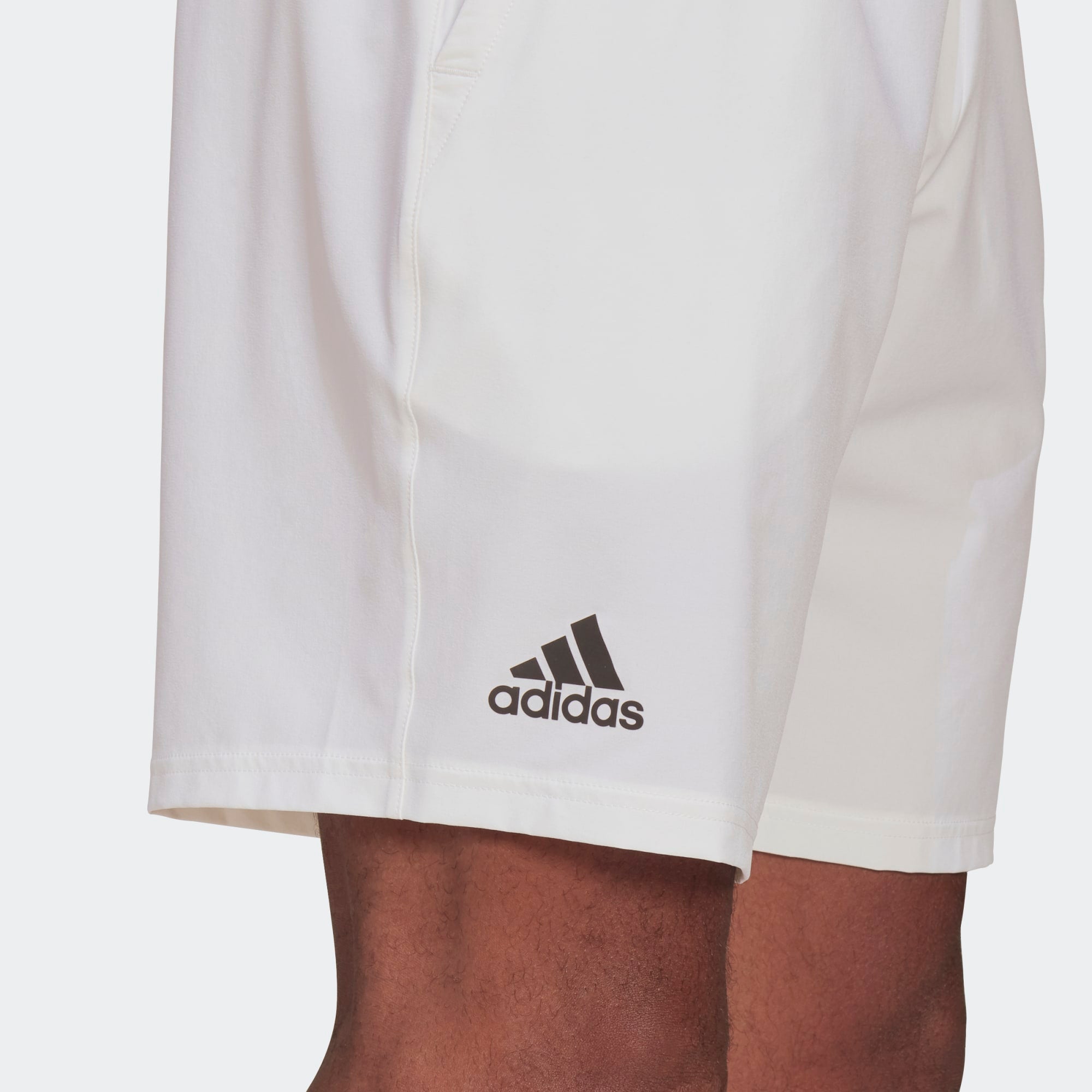 Adidas white outlet tennis shorts