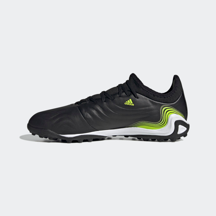 adidas gazelle silver green womens adidas Copa Sense .3 Turf (Black/White) main image 1