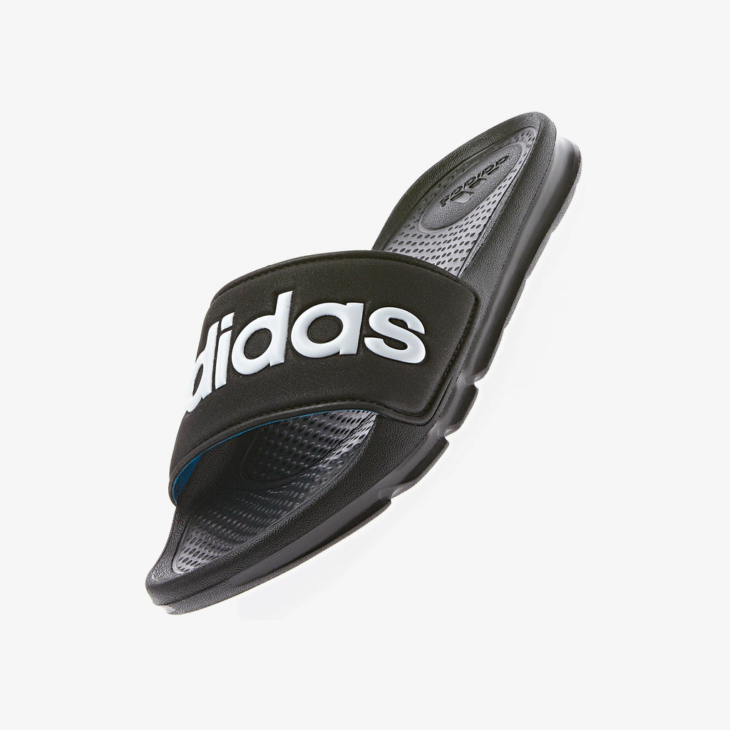 Kid's Carozoon LG Training Slides - Black/White - D67641-ADIDAS by Adidas | Available at Niky's Sports