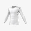 TechFit Base Long Sleeve Tee White Men's - D82058-ADIDAS by Adidas | Available at Niky's Sports