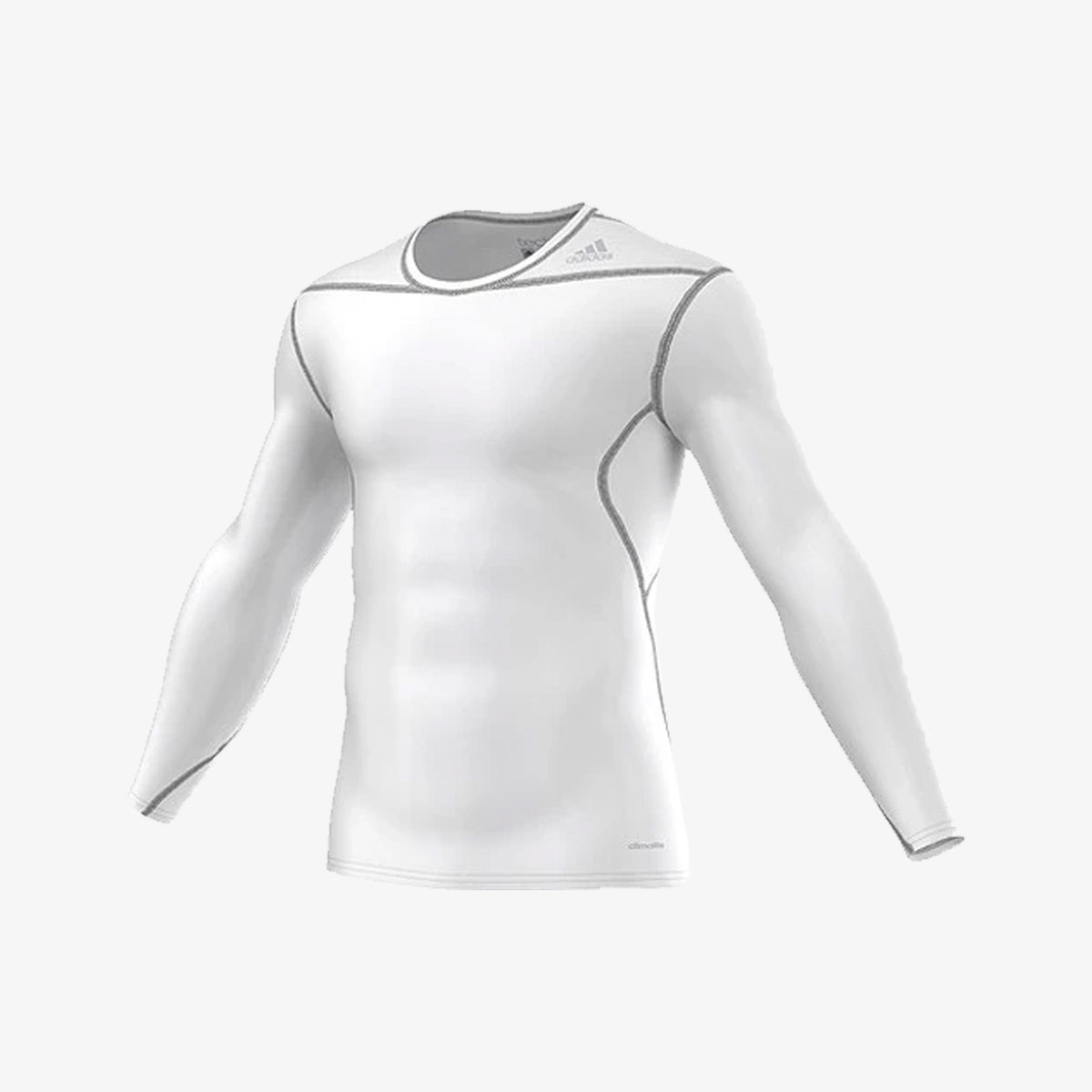 TechFit Base Long Sleeve Tee White Men&#39;s - D82058-ADIDAS by Adidas | Available at Niky&#39;s Sports