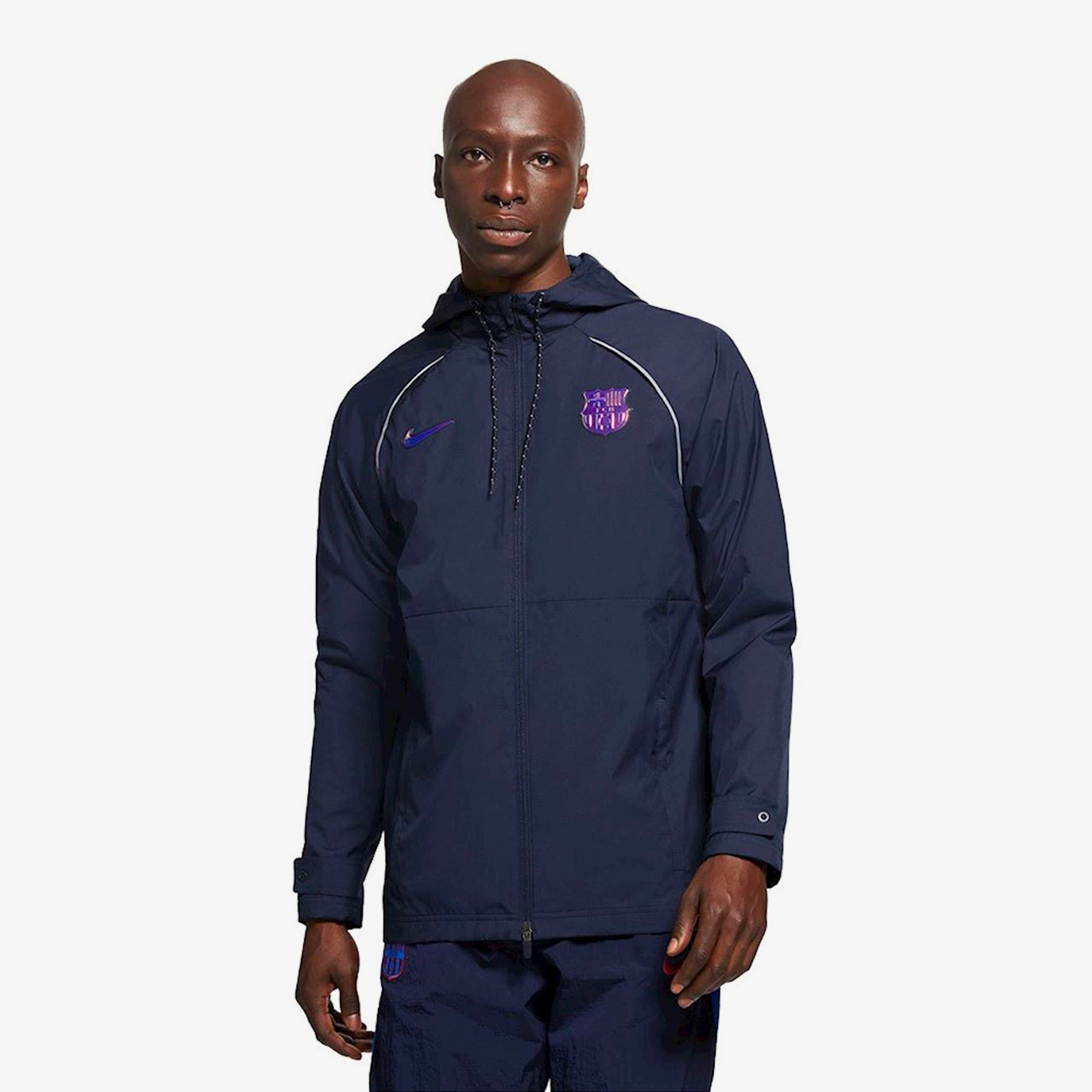 FC Barcelona 21/22 AWF Jacket - DA2465-451-NIKE by Nike | Available at Niky's Sports