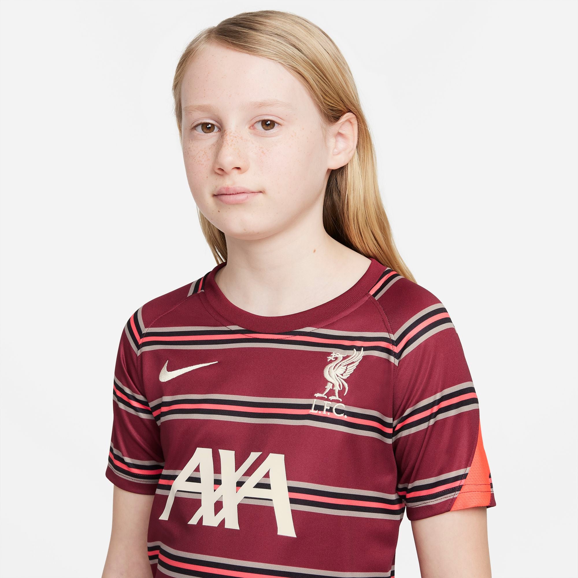 Liverpool FC Big Kids' Pre-Match Short-Sleeve Soccer Top - DB2923-614-NIKE by Nike | Available at Niky's Sports