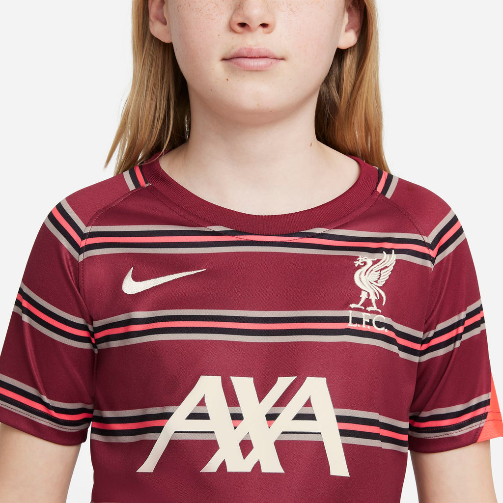 Liverpool FC Big Kids' Pre-Match Short-Sleeve Soccer Top - DB2923-614-NIKE by Nike | Available at Niky's Sports