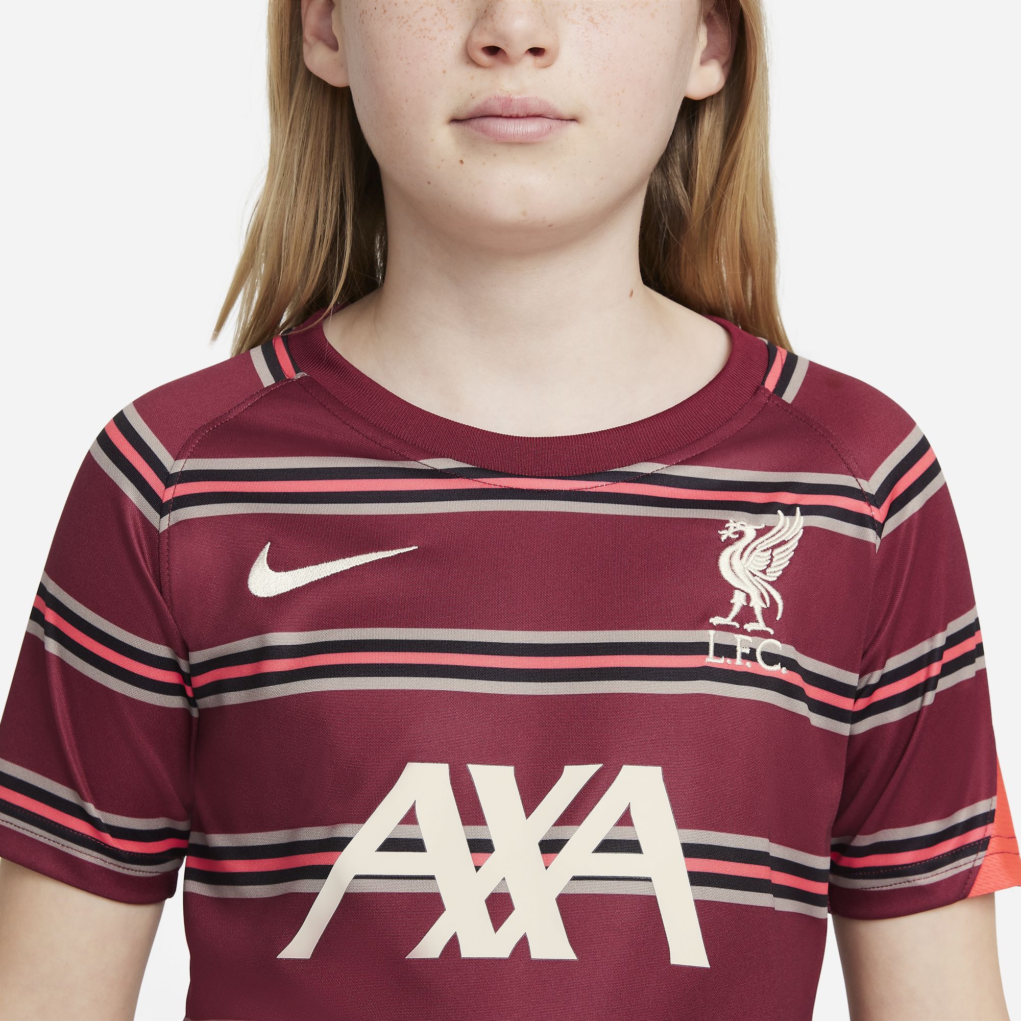 Liverpool FC Big Kids' Pre-Match Short-Sleeve Soccer Top - DB2923-614-NIKE by Nike | Available at Niky's Sports