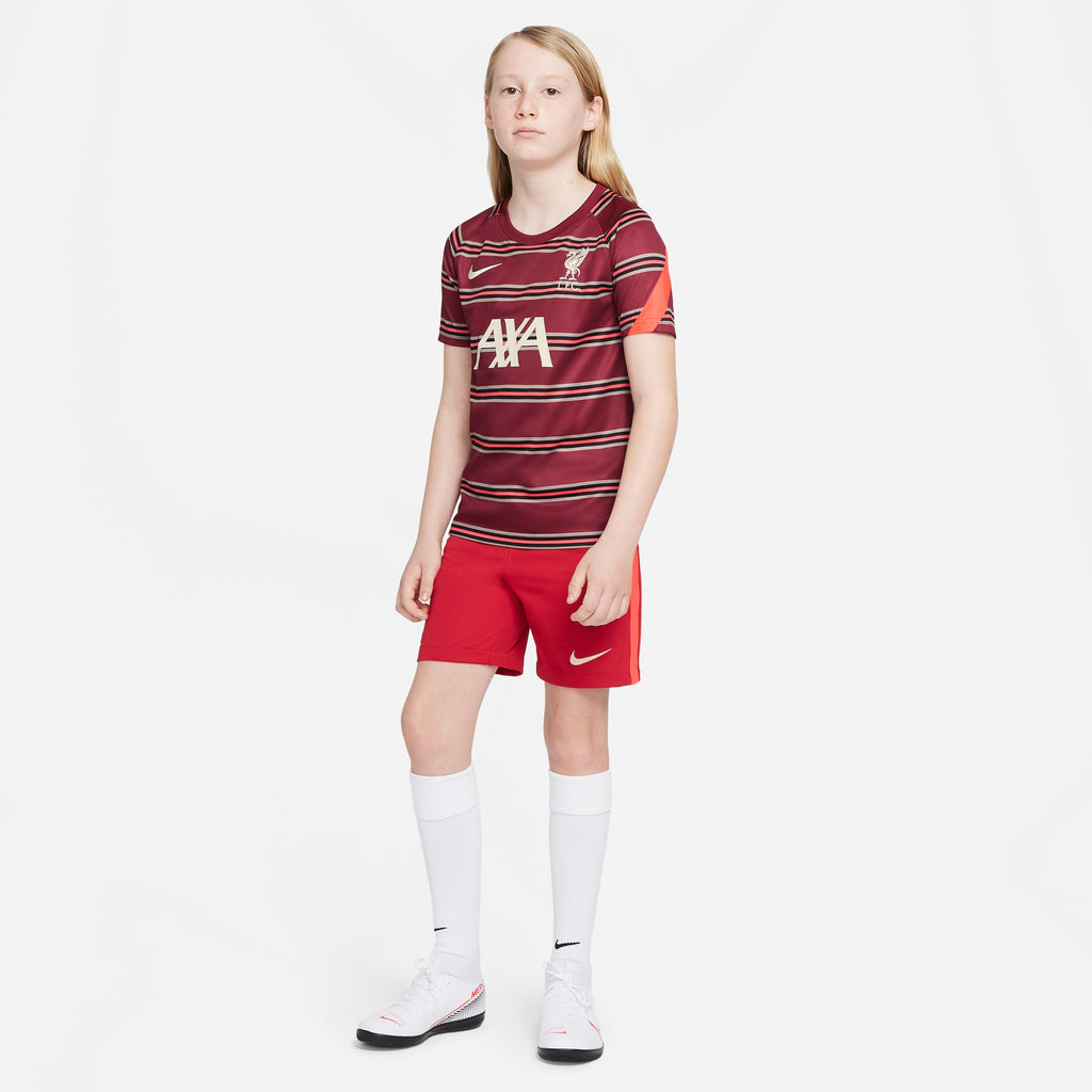 Liverpool FC Big Kids' Pre-Match Short-Sleeve Soccer Top - DB2923-614-NIKE by Nike | Available at Niky's Sports