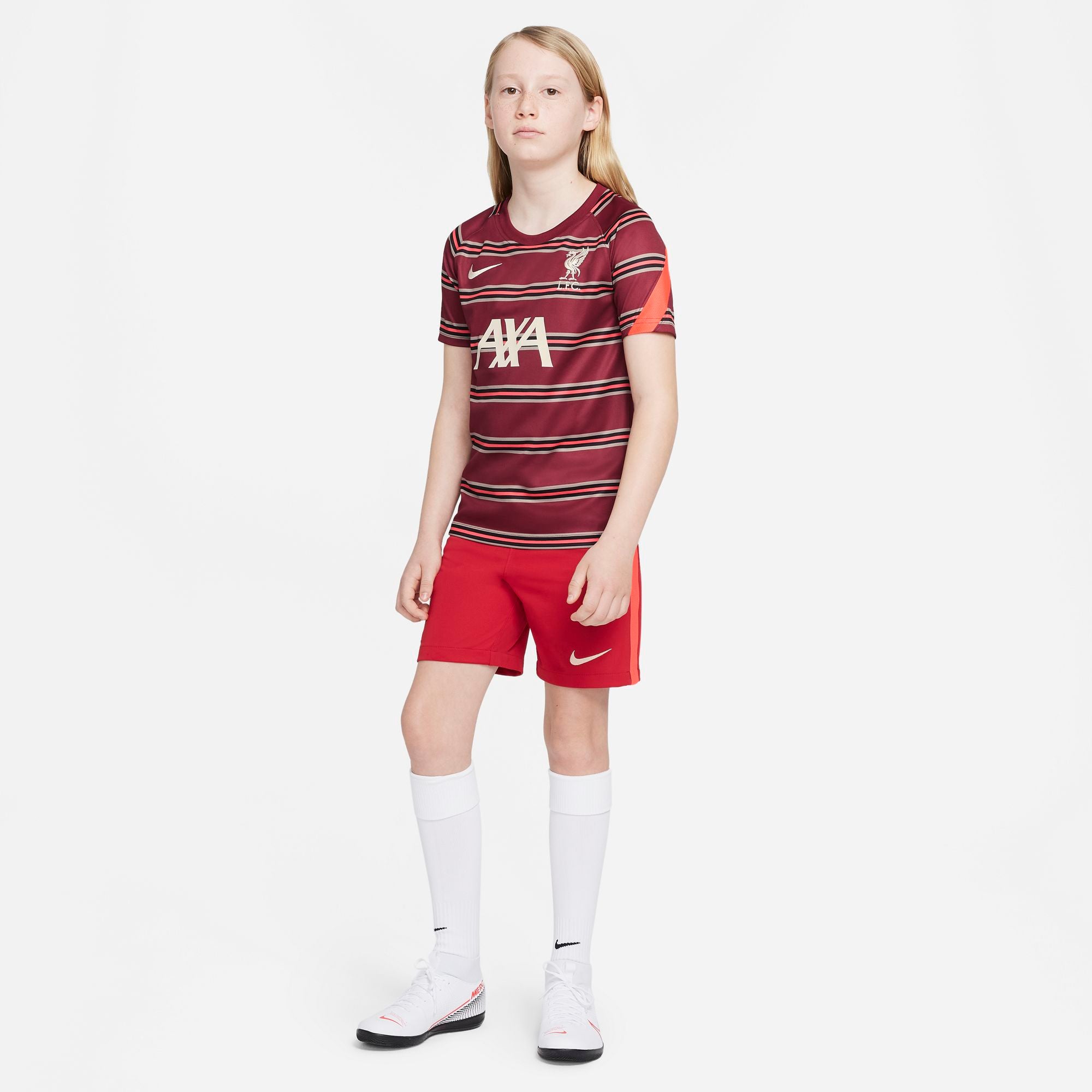 Liverpool FC Big Kids' Pre-Match Short-Sleeve Soccer Top - DB2923-614-NIKE by Nike | Available at Niky's Sports