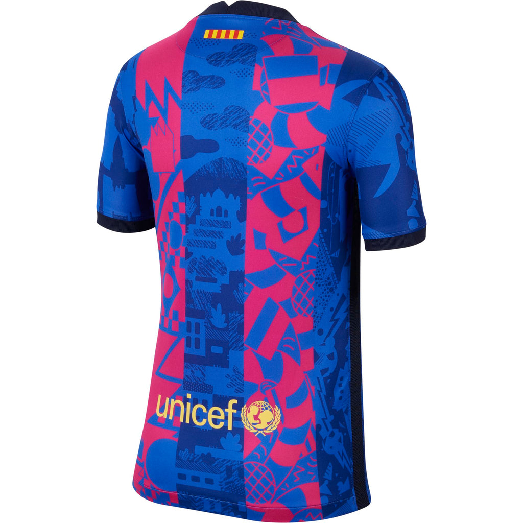 FC Barcelona 2021/22 Stadium Third Big Kids' Nike Dri-FIT Soccer Jersey - DB6241-406-NIKE by Nike | Available at Niky's Sports