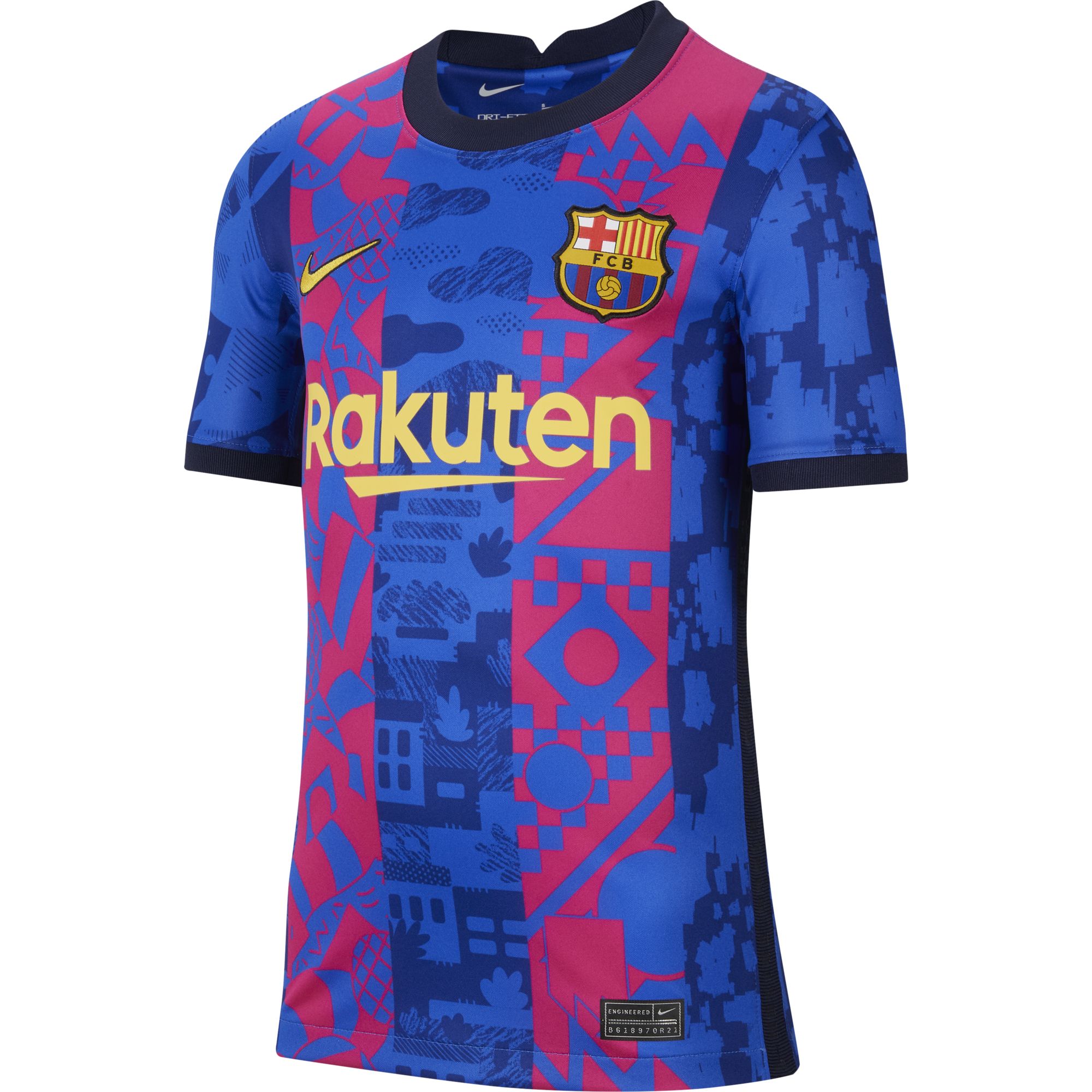 FC Barcelona 2021/22 Stadium Third Big Kids' Nike Dri-FIT Soccer Jersey - DB6241-406-NIKE by Nike | Available at Niky's Sports