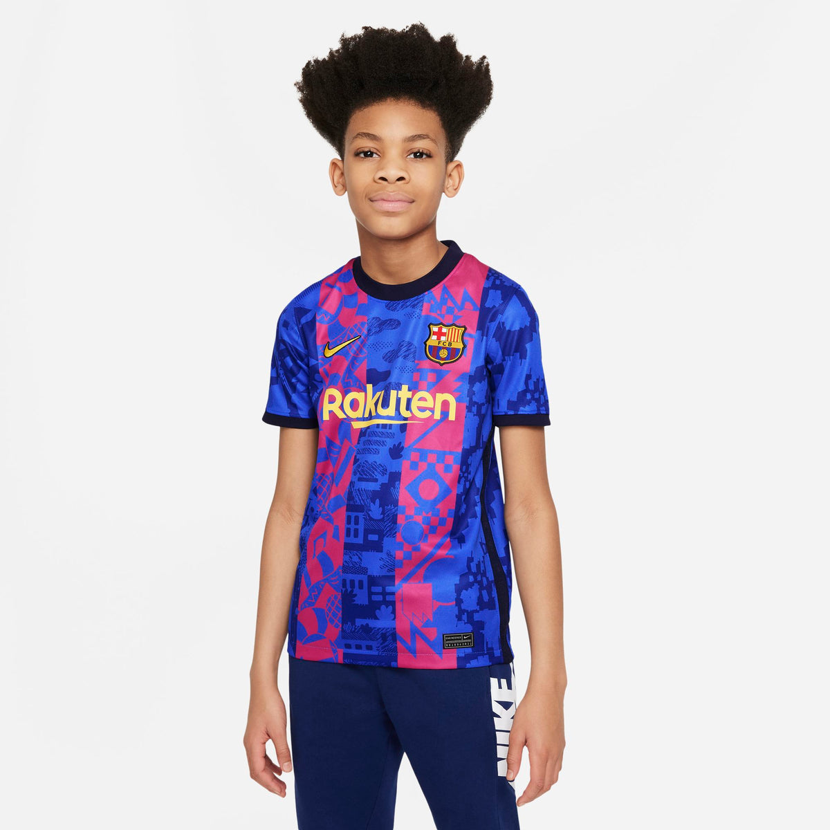FC Barcelona 2021/22 Stadium Third Big Kids&#39; Nike Dri-FIT Soccer Jersey - DB6241-406-NIKE by Nike | Available at Niky&#39;s Sports