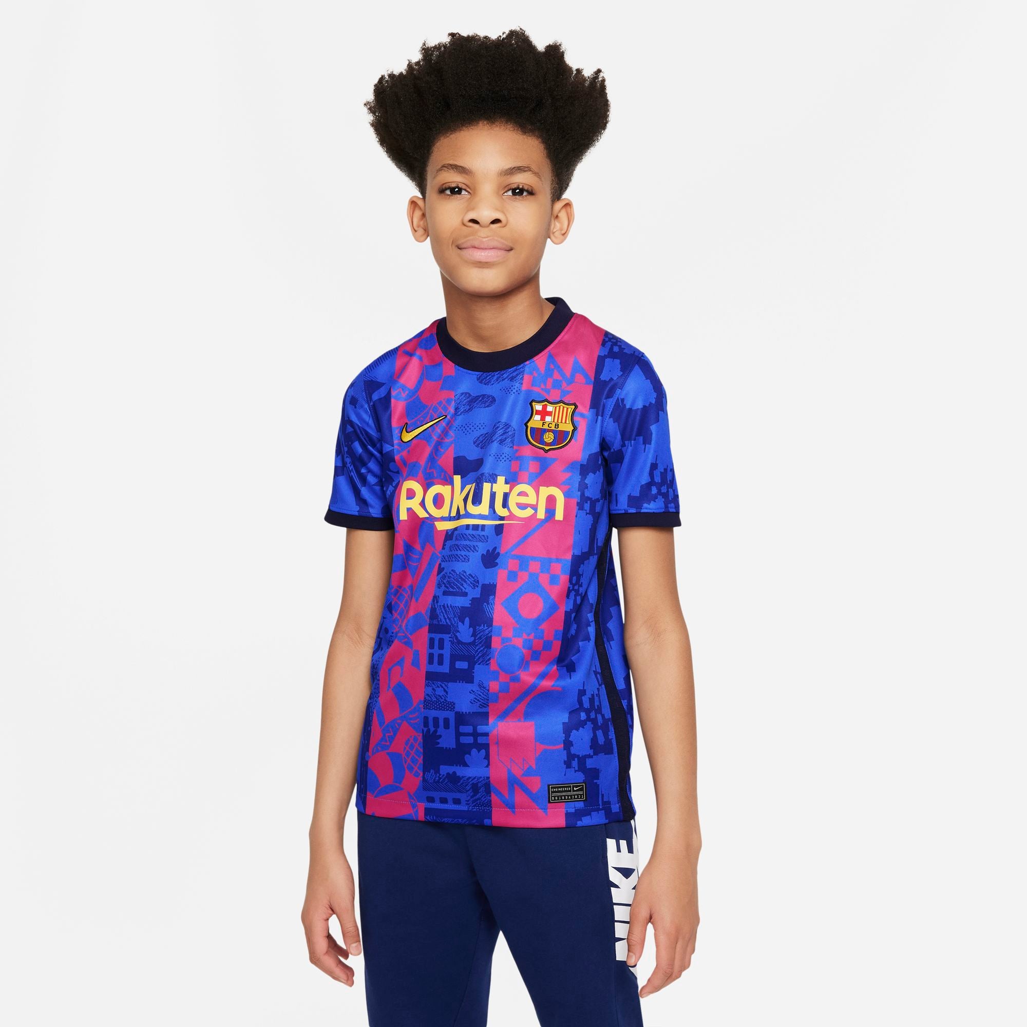 FC Barcelona 2021/22 Stadium Third Big Kids' Nike Dri-FIT Soccer Jersey - DB6241-406-NIKE by Nike | Available at Niky's Sports