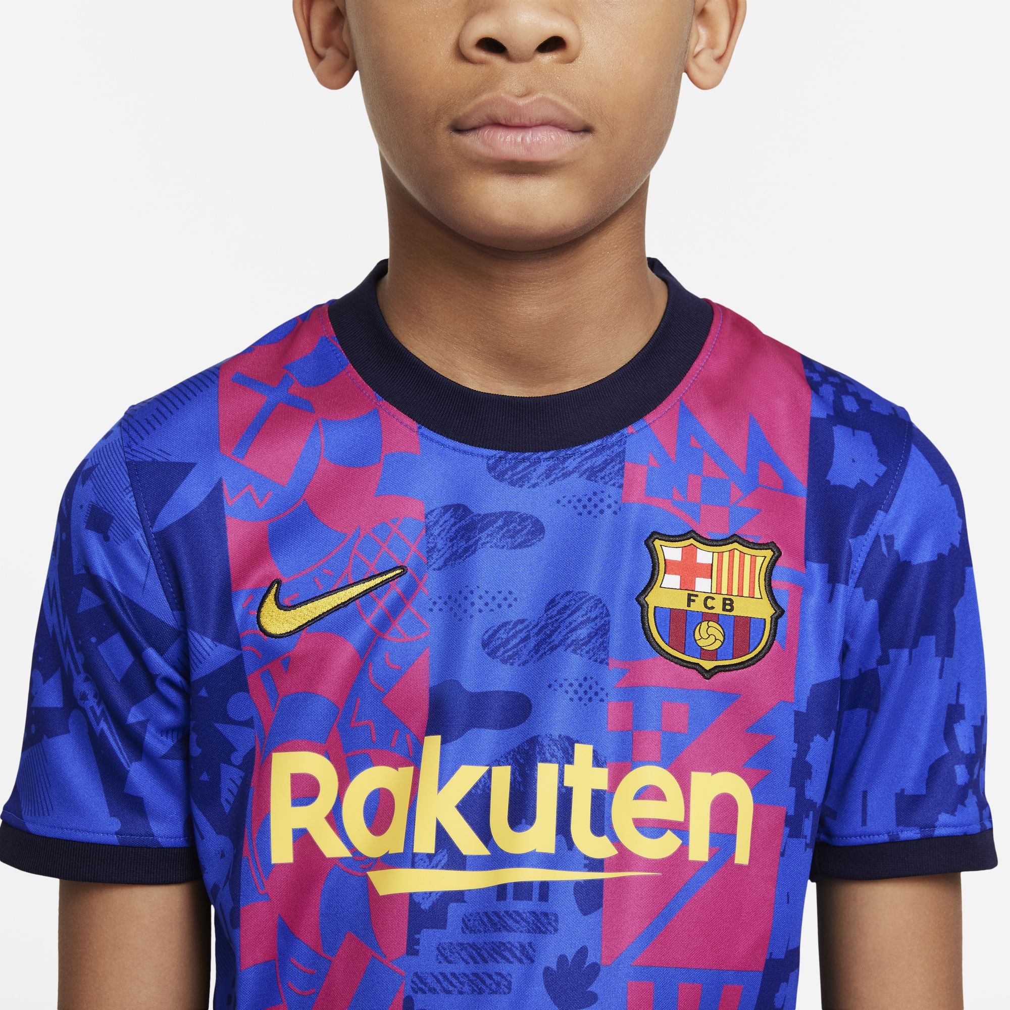 FC Barcelona 2021/22 Stadium Third Big Kids' Nike Dri-FIT Soccer Jersey - DB6241-406-NIKE by Nike | Available at Niky's Sports