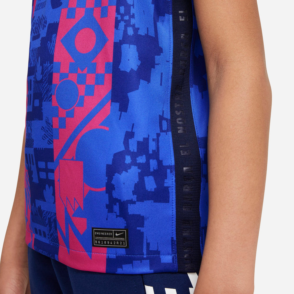 FC Barcelona 2021/22 Stadium Third Big Kids' Nike Dri-FIT Soccer Jersey - DB6241-406-NIKE by Nike | Available at Niky's Sports