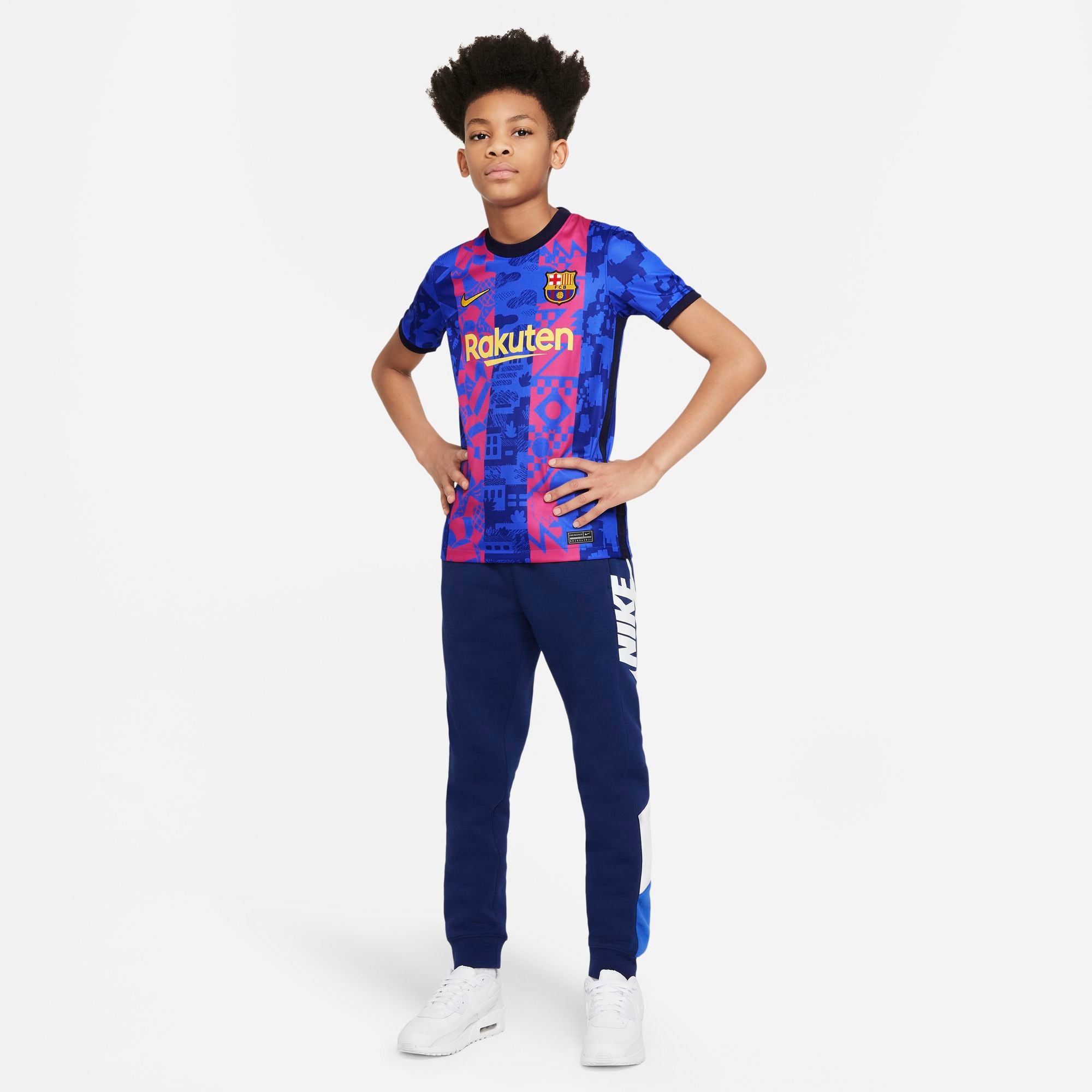 FC Barcelona 2021/22 Stadium Third Big Kids' Nike Dri-FIT Soccer Jersey - DB6241-406-NIKE by Nike | Available at Niky's Sports