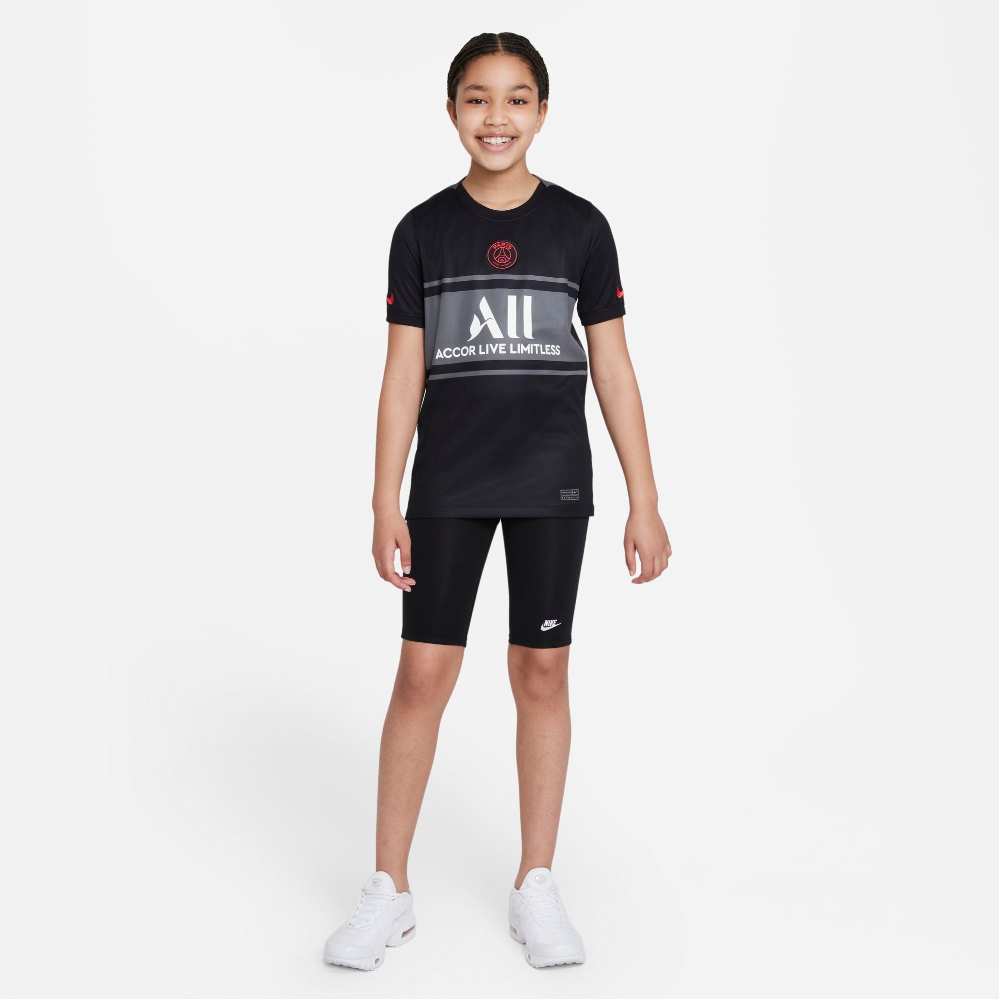Paris-Saint Germain 2021/22 Stadium Third Big Kids' Nike Dri-FIT Soccer Jersey - DB6245-011-NIKE by Nike | Available at Niky's Sports