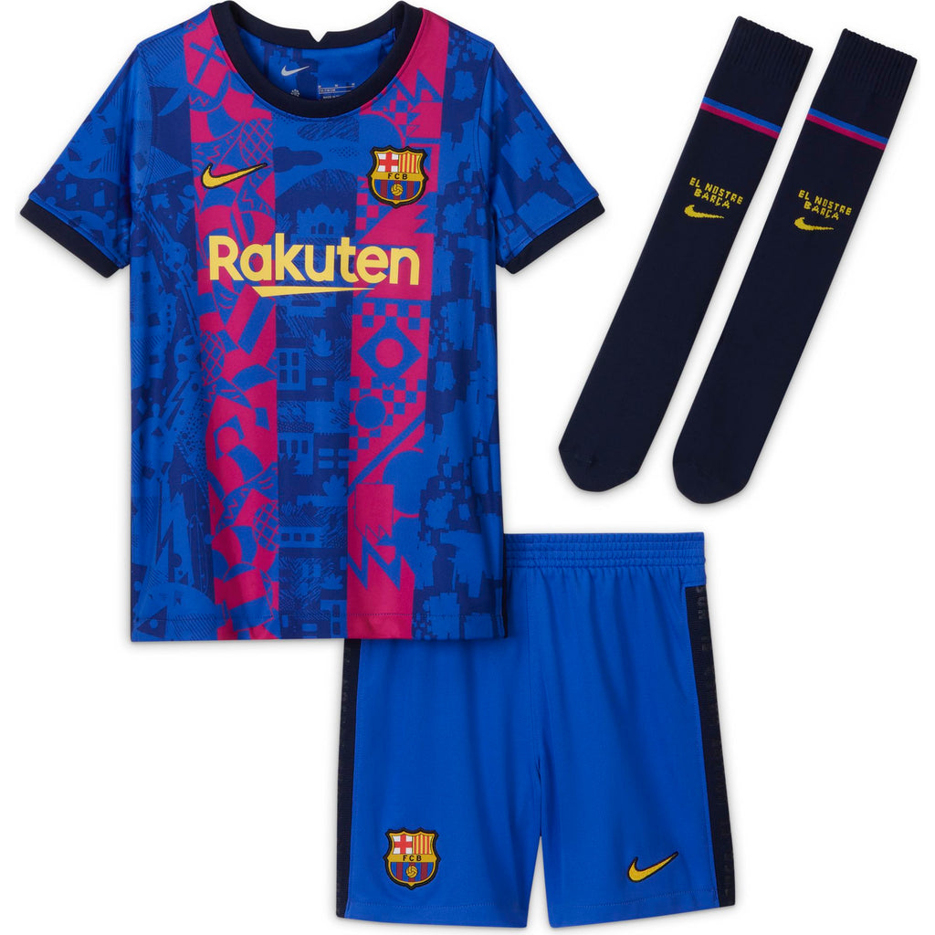 FC Barcelona 2021/22 Third Little Kids' Soccer Kit