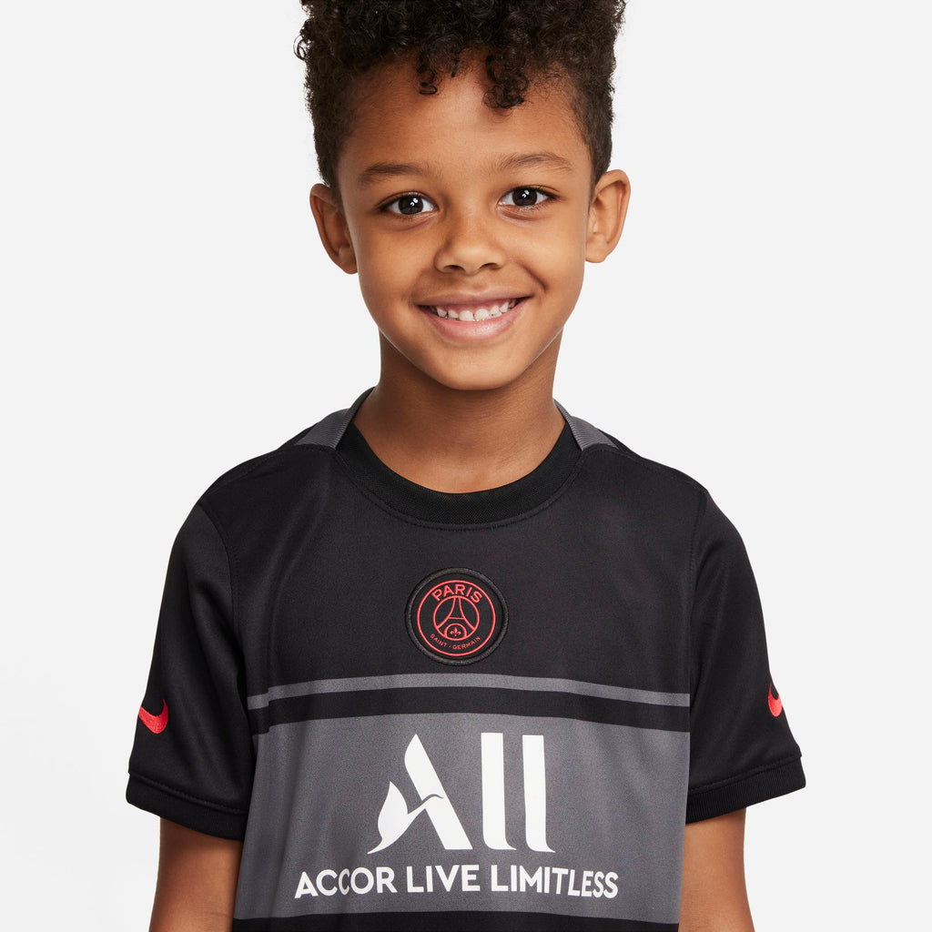 Paris Saint-Germain 2021/22 Third Little Kids' Nike Dri-FIT Soccer Kit - DB6259-011-NIKE by Nike | Available at Niky's Sports