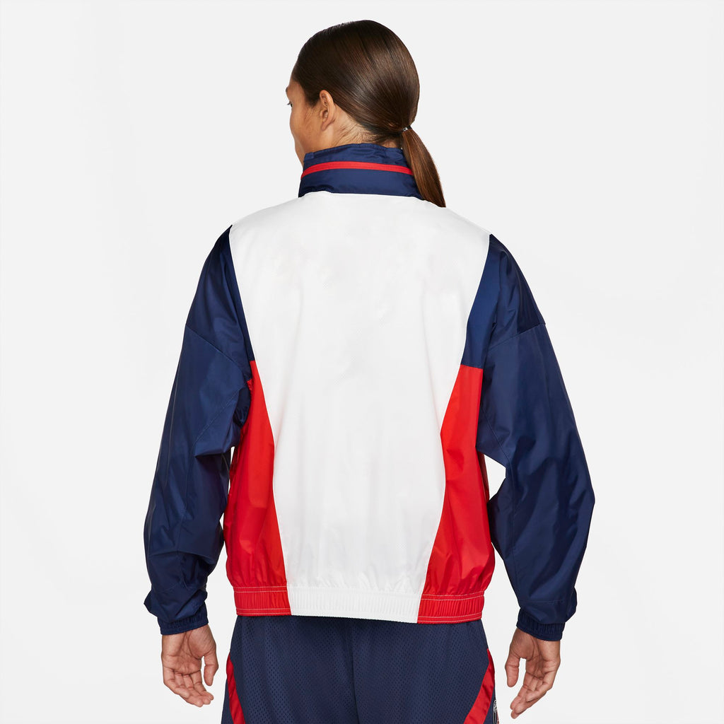 Paris Saint-Germain Men's Nylon Hooded Jacket - DB6487-100-NIKE by Nike | Available at Niky's Sports