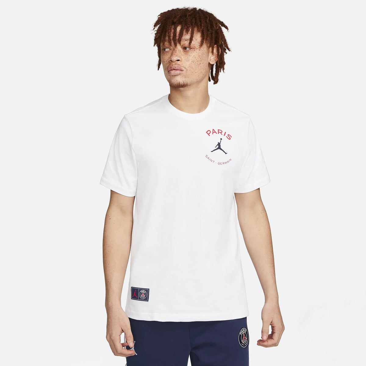 Paris Saint-Germain Men&#39;s Logo T-Shirt - DB6514-100-NIKE by Nike | Available at Niky&#39;s Sports