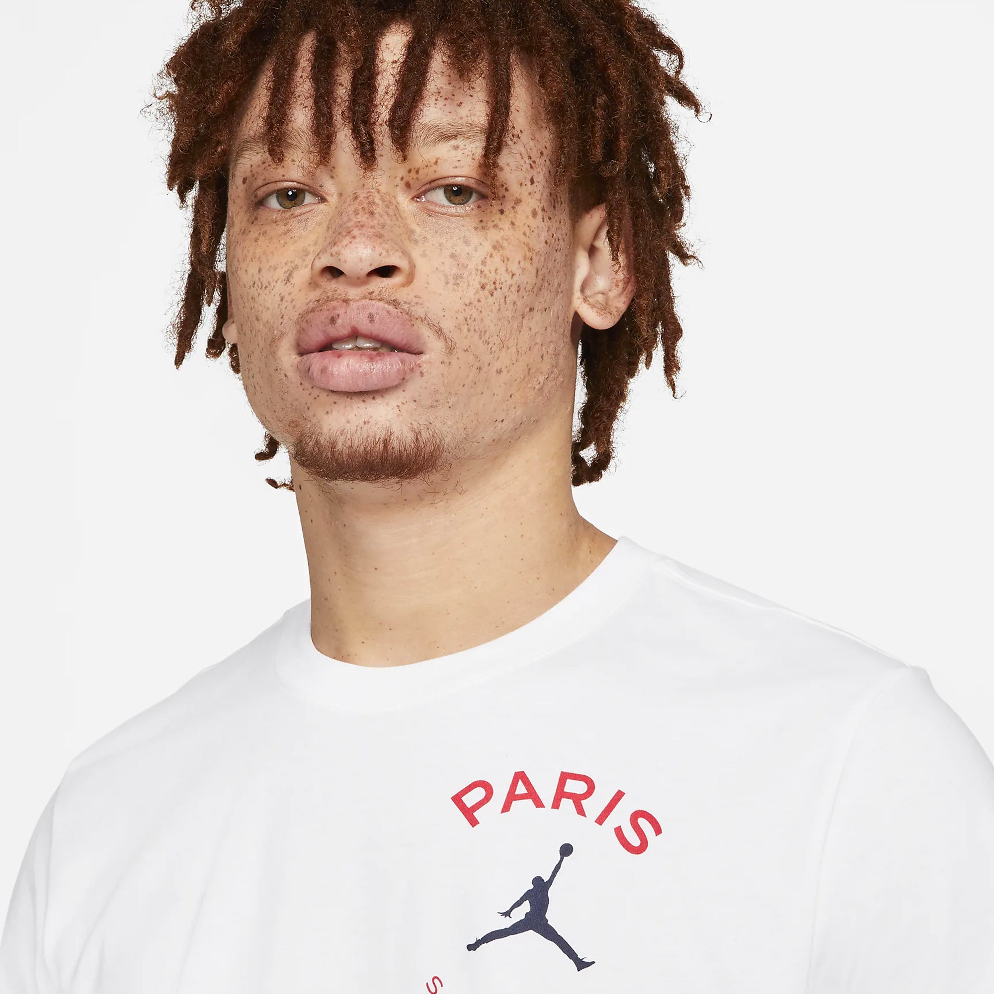 Air Jordan Paris Saint-Germain Printing logo Sports Round Neck Short S