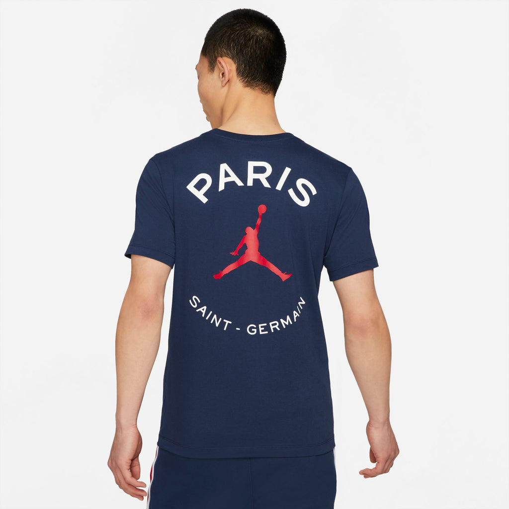 Paris Saint-Germain Men's Logo T-Shirt - DB6514-410-NIKE by Nike | Available at Niky's Sports