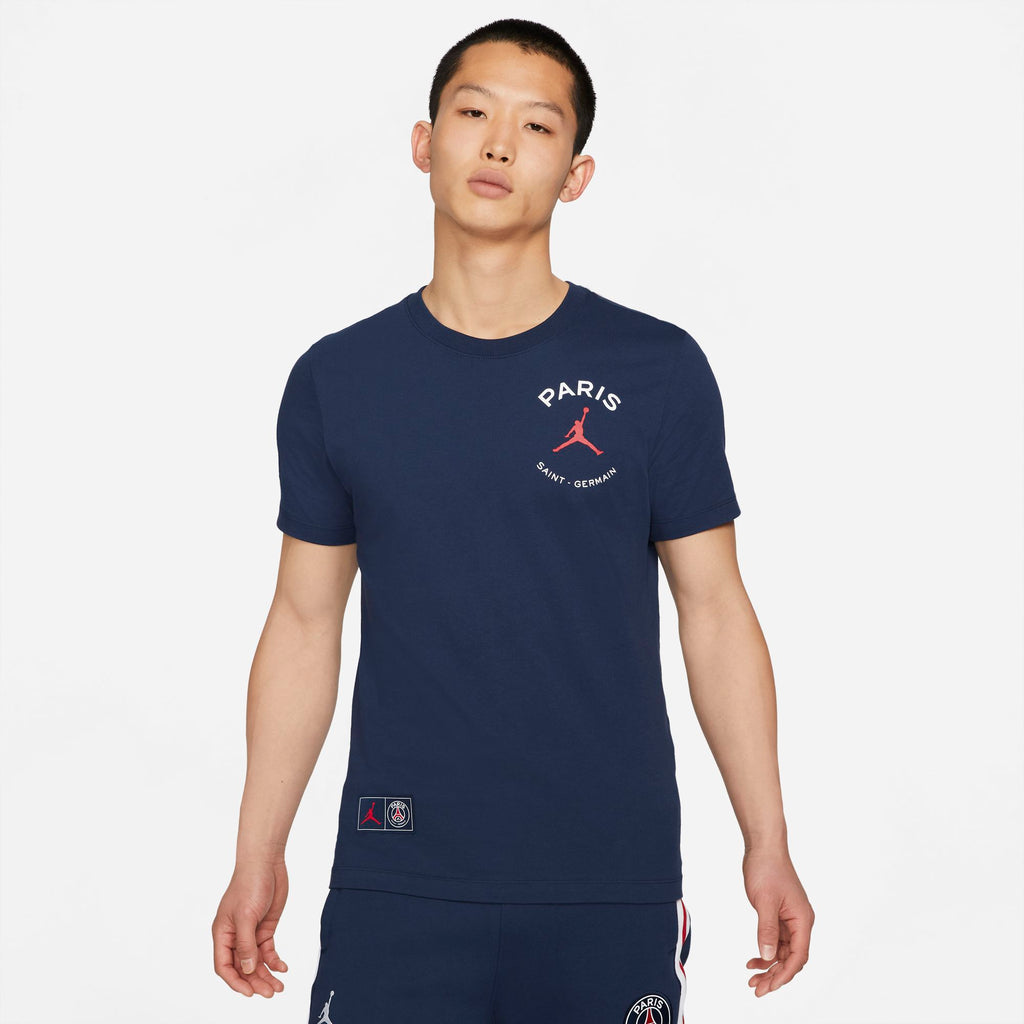 Paris Saint-Germain Men's Logo T-Shirt - DB6514-410-NIKE by Nike | Available at Niky's Sports