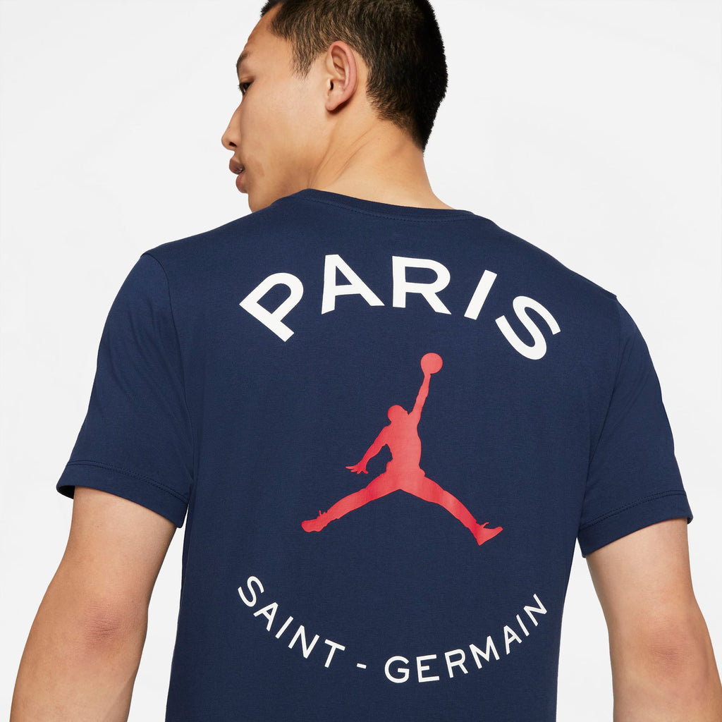 Paris Saint-Germain Men's Logo T-Shirt - DB6514-410-NIKE by Nike | Available at Niky's Sports