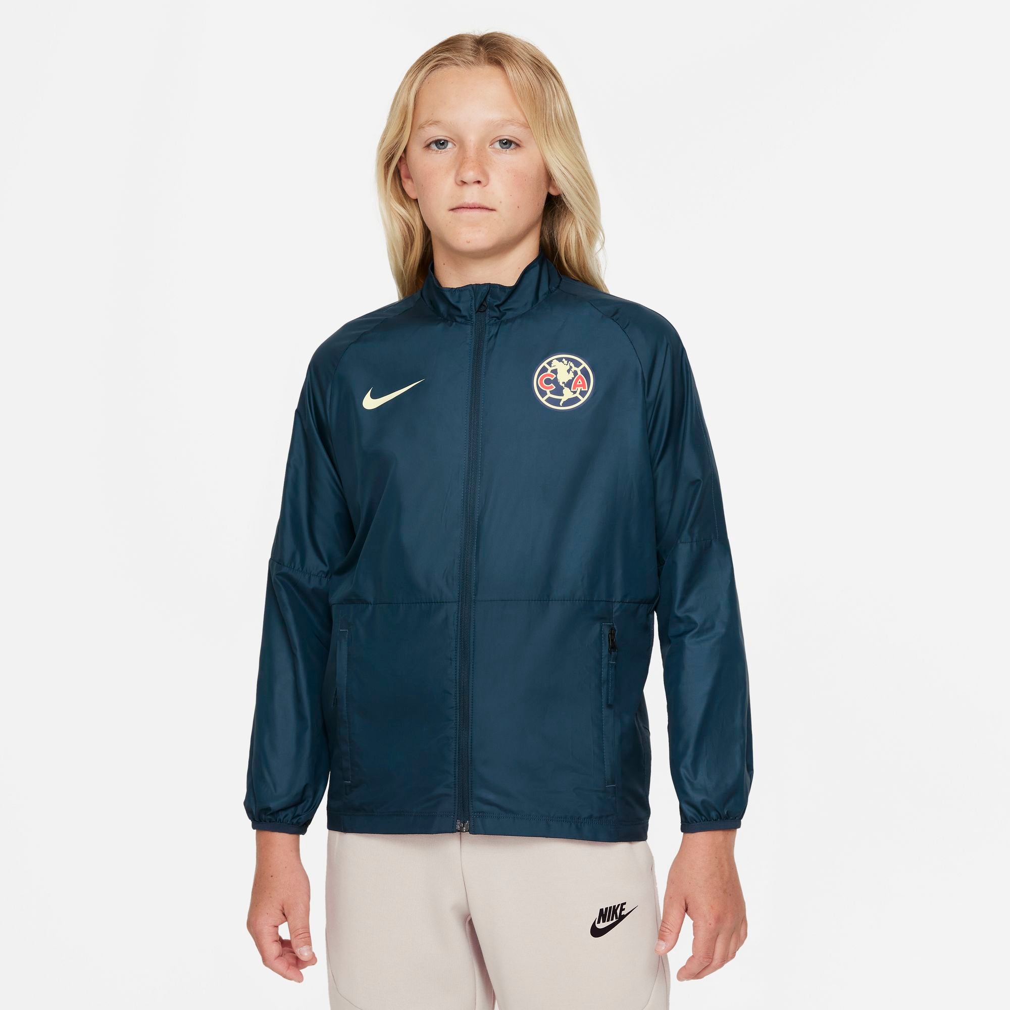 Club America Repel Academy AWF Soccer Jacket Youth - DC2142-454-NIKE by Nike | Available at Niky's Sports