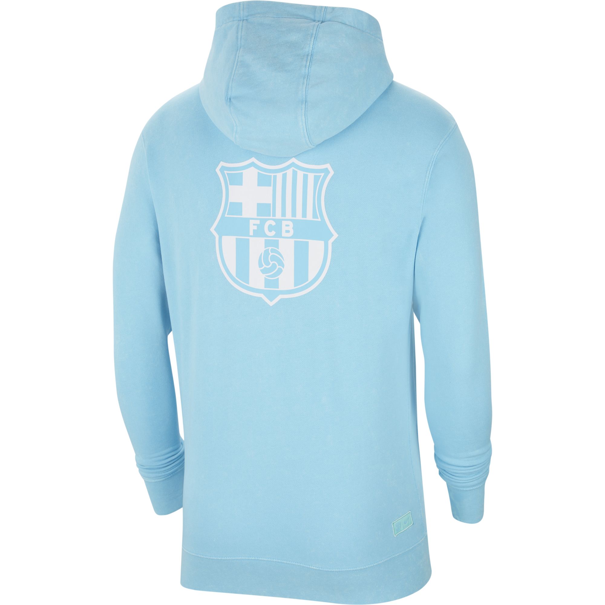 FC Barcelona Men's French Terry Pullover Hoodie - DC7277-425-NIKE by Nike | Available at Niky's Sports