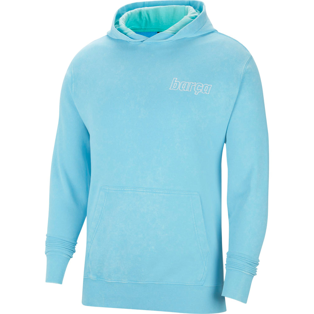 FC Barcelona Men's French Terry Pullover Hoodie - DC7277-425-NIKE by Nike | Available at Niky's Sports
