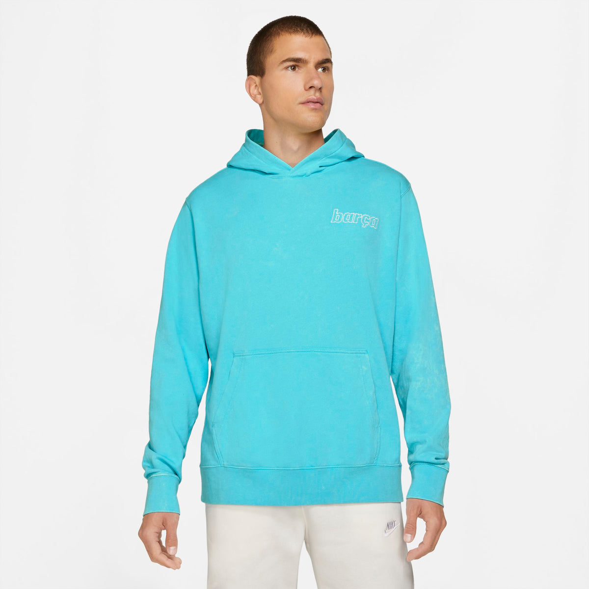 FC Barcelona Men&#39;s French Terry Pullover Hoodie - DC7277-425-NIKE by Nike | Available at Niky&#39;s Sports