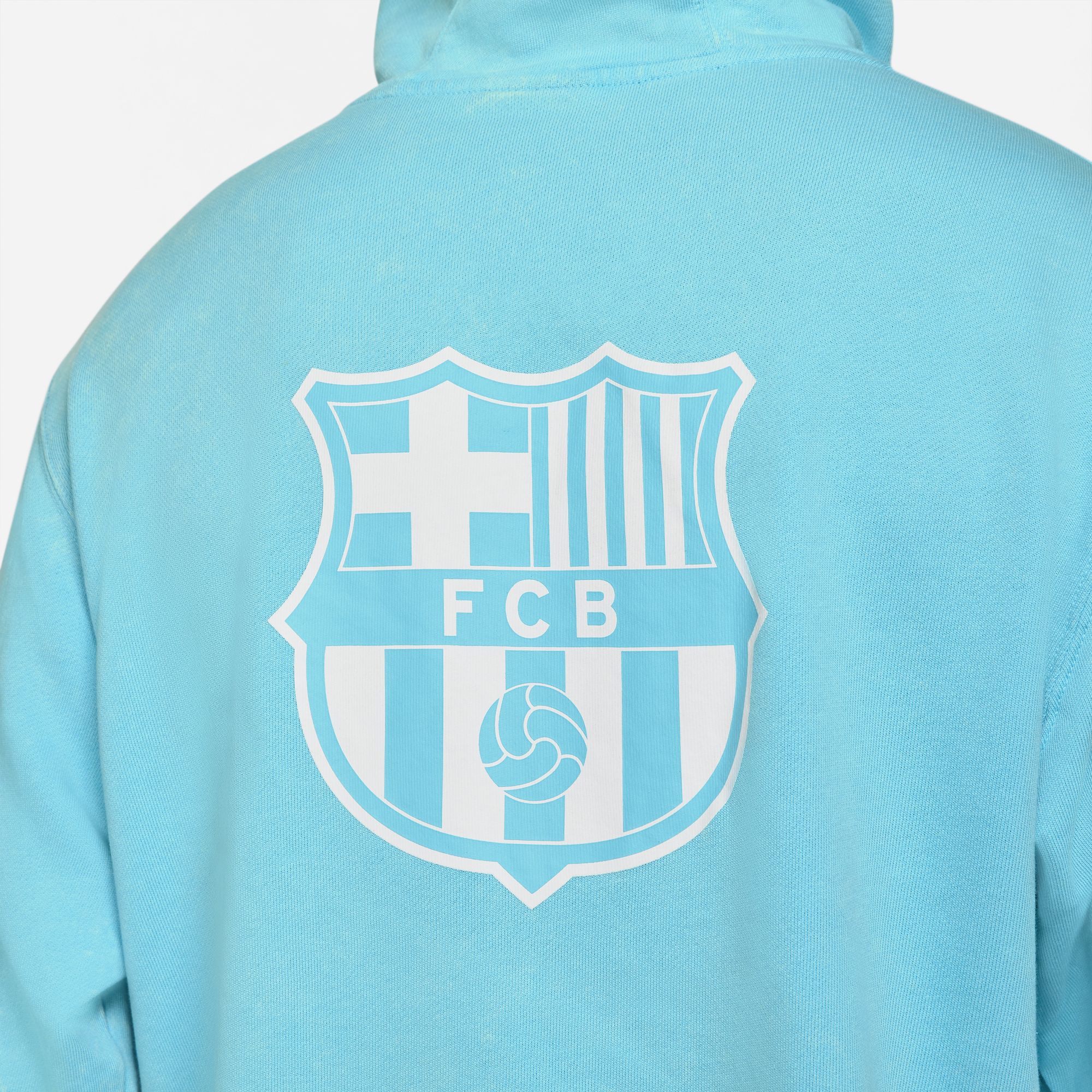 FC Barcelona Men's French Terry Pullover Hoodie - DC7277-425-NIKE by Nike | Available at Niky's Sports