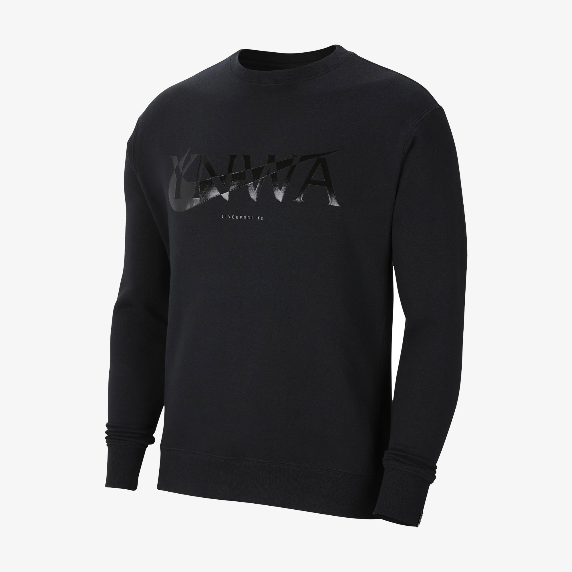 lfc nike mens dark grey fleece crew