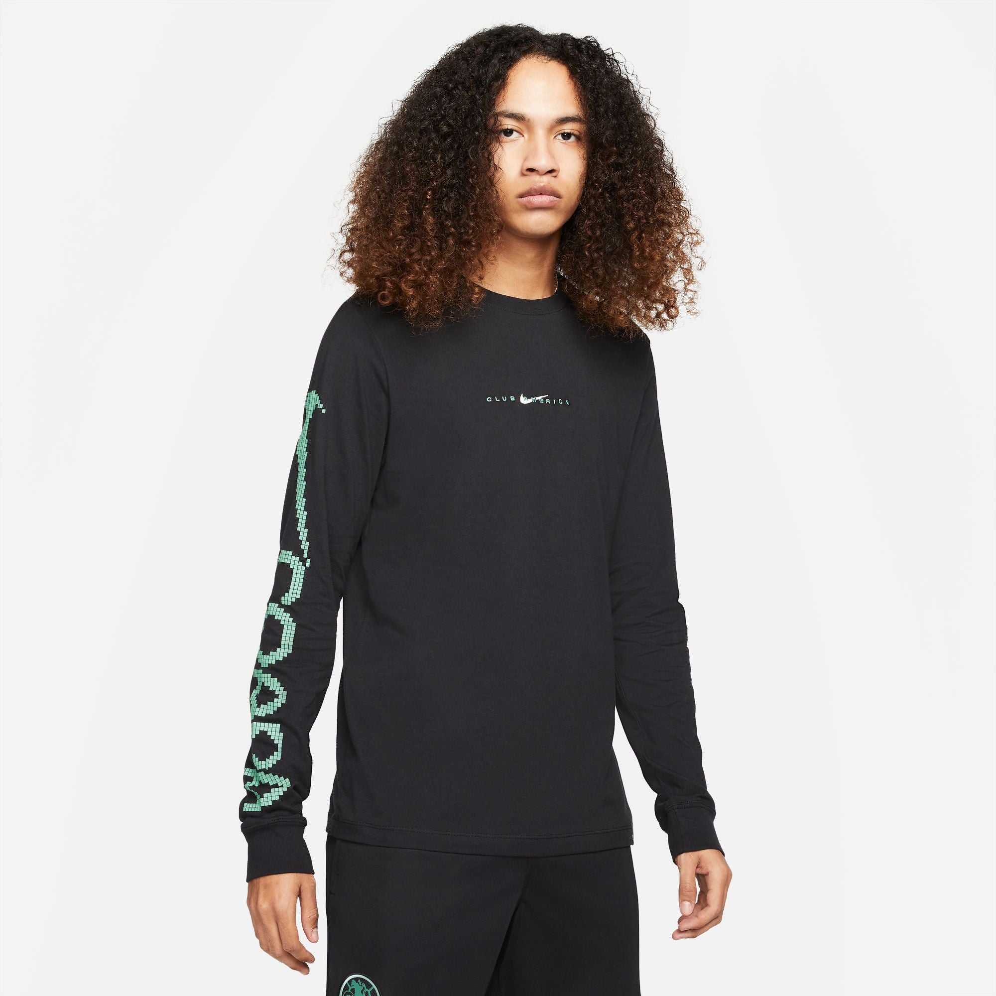 Club America Men's Long-Sleeve Soccer T-Shirt - DD6936-010-NIKE by Nike | Available at Niky's Sports