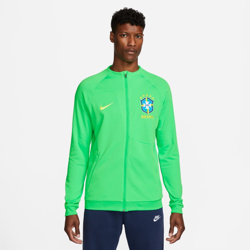 Nike Brazil Academy Pro Men&#39;s Knit Soccer Jacket - DH4741-330-NIKE by Nike | Available at Niky&#39;s Sports