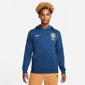 Nike  Brazil Travel Men's Fleece Soccer Hoodie - DH4822-490-NIKE by Nike | Available at Niky's Sports