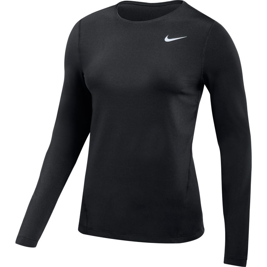 Nike Pro Women's Long-Sleeve Mesh Top - DH4902-010-NIKE by Nike | Available at Niky's Sports