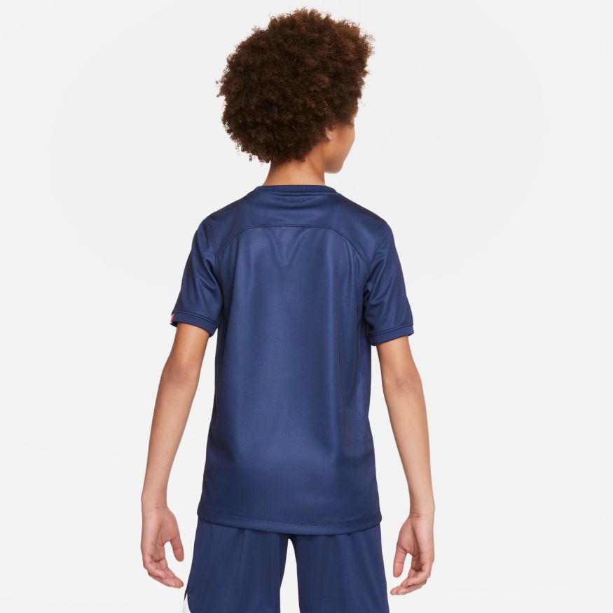 Paris Saint-Germain 2022/23 Stadium Home Big Kids' Nike Dri-FIT Soccer Jersey - DJ7865-411-NIKE by Nike | Available at Niky's Sports