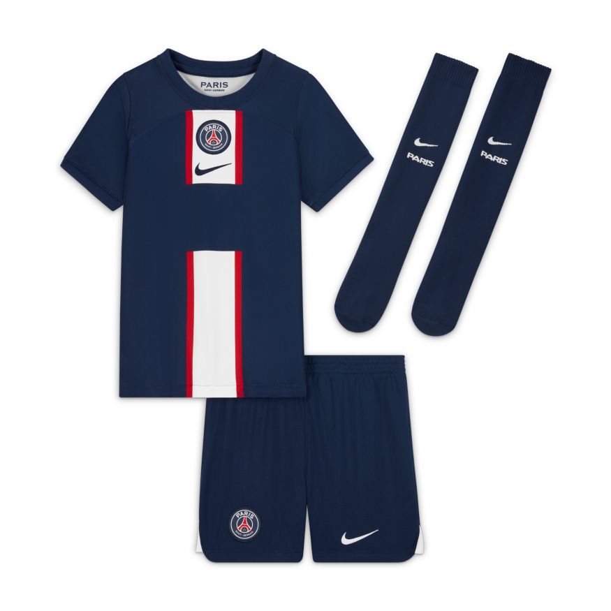 galerij De gasten zak Paris Saint-Germain 2022/23 Home Little Kids' Soccer Kit