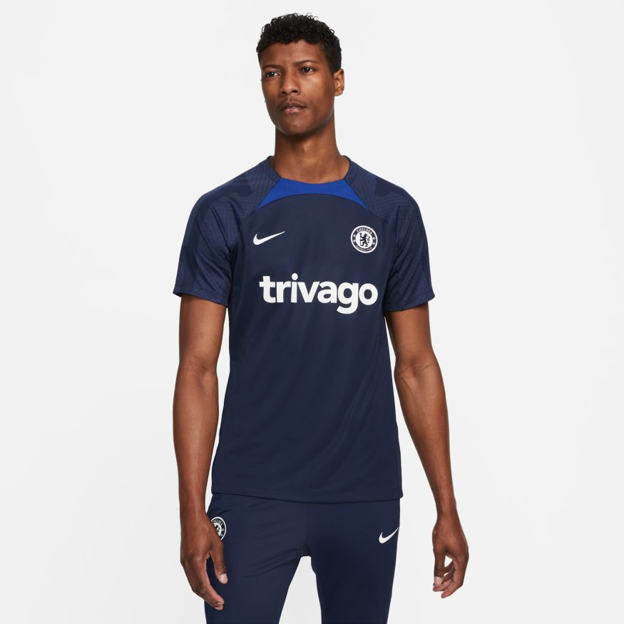 Nike Chelsea FC Strike Men's Dri-FIT Short-Sleeve Soccer Top - DJ8586-422-NIKE by Nike | Available at Niky's Sports