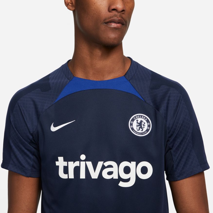 Nike Chelsea FC Strike Men's Dri-FIT Short-Sleeve Soccer Top - DJ8586-422-NIKE by Nike | Available at Niky's Sports