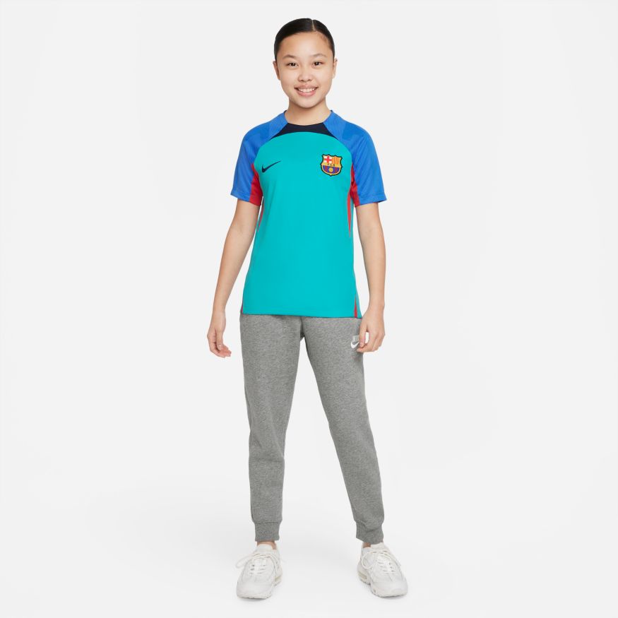 FC Barcelona Strike Big Kids' Nike Dri-FIT Short-Sleeve Soccer Top - DJ8720-360-NIKE by Nike | Available at Niky's Sports