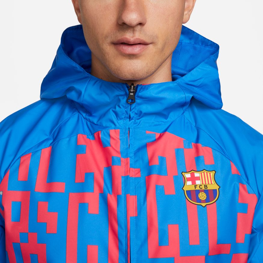 Nike fc barcelona windbreaker top