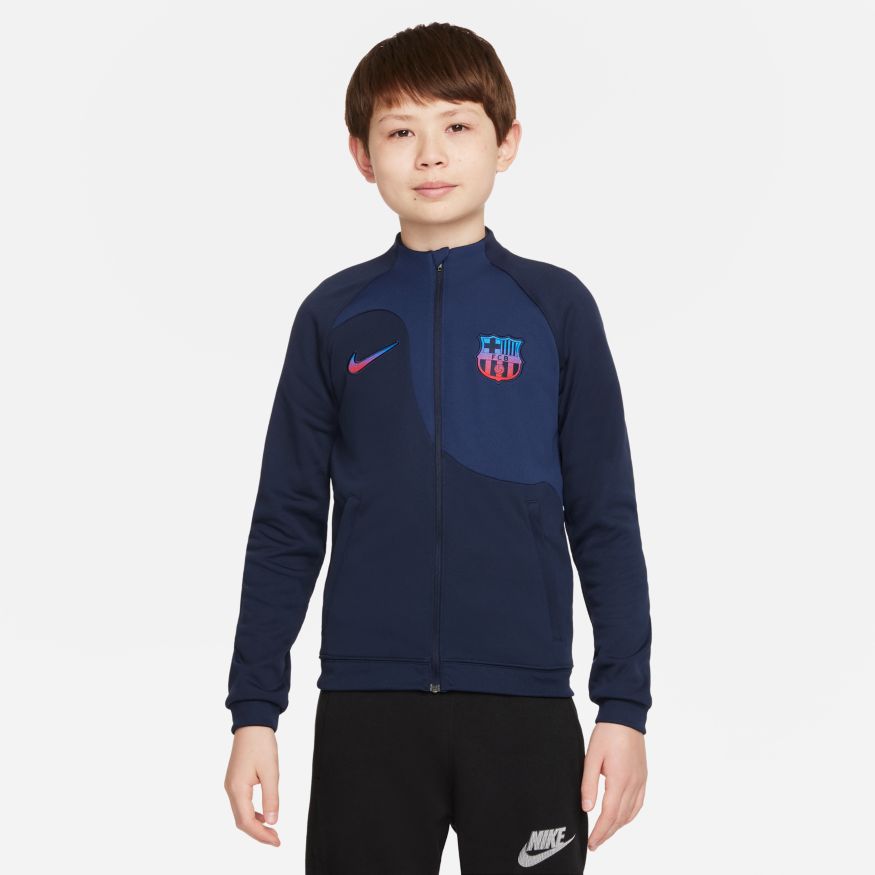 FC Barcelona Academy Pro Big Kids' Nike Soccer Jacket - DJ9730-451-NIKE by Nike | Available at Niky's Sports