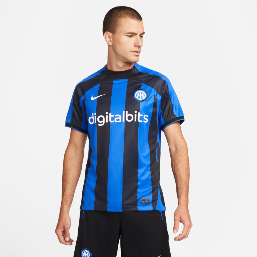 Nike Inter Milan 2022/23 Stadium Home Nike Dri-FIT Soccer Jersey - DM1842-409-NIKE by Nike | Available at Niky's Sports
