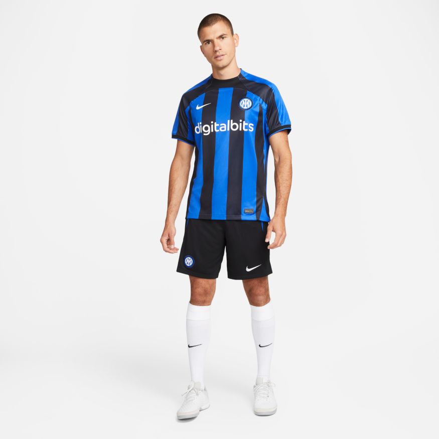 Nike Inter Milan 2022/23 Stadium Home Nike Dri-FIT Soccer Jersey - DM1842-409-NIKE by Nike | Available at Niky's Sports